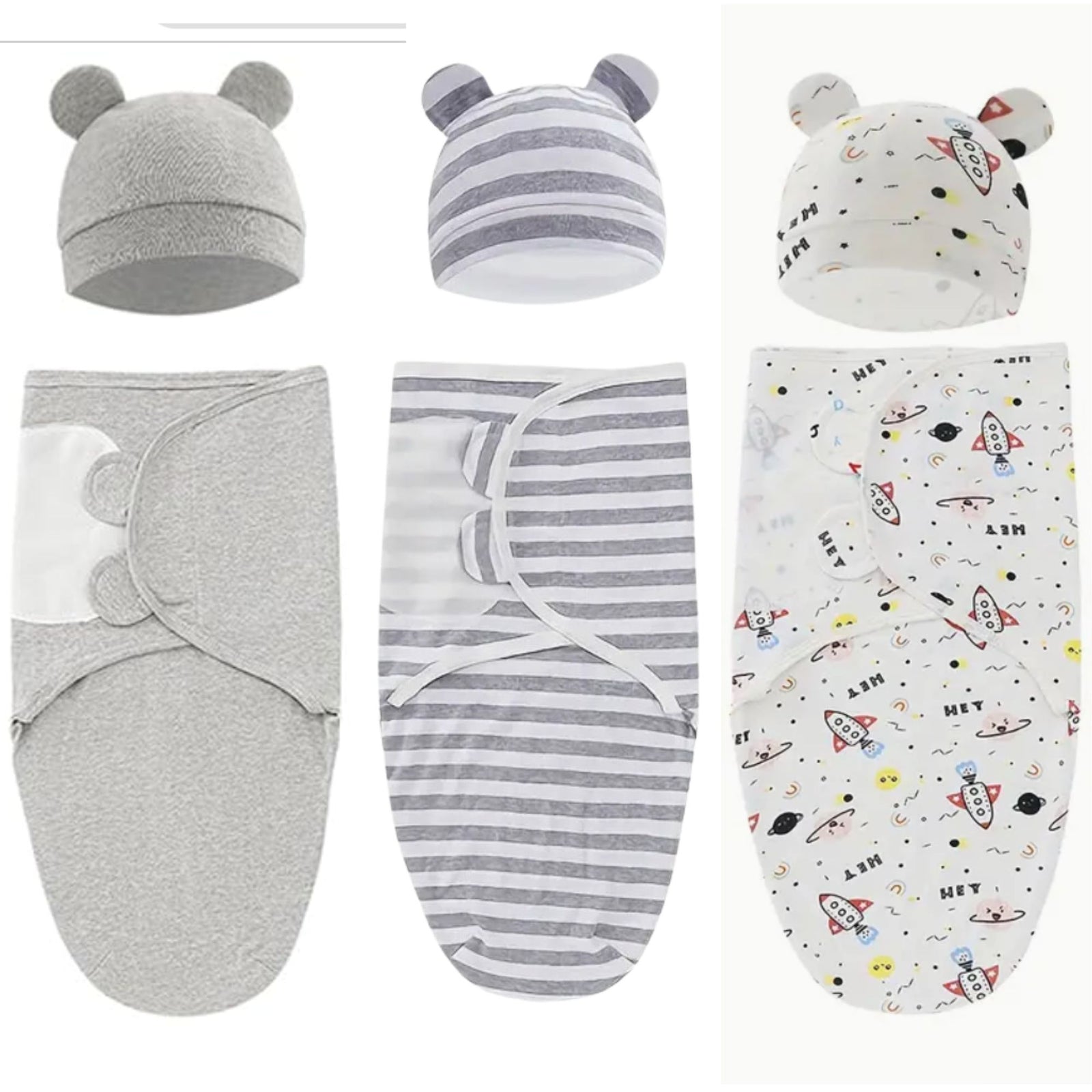 3 Pack Soothe Baby Swaddle Wrap