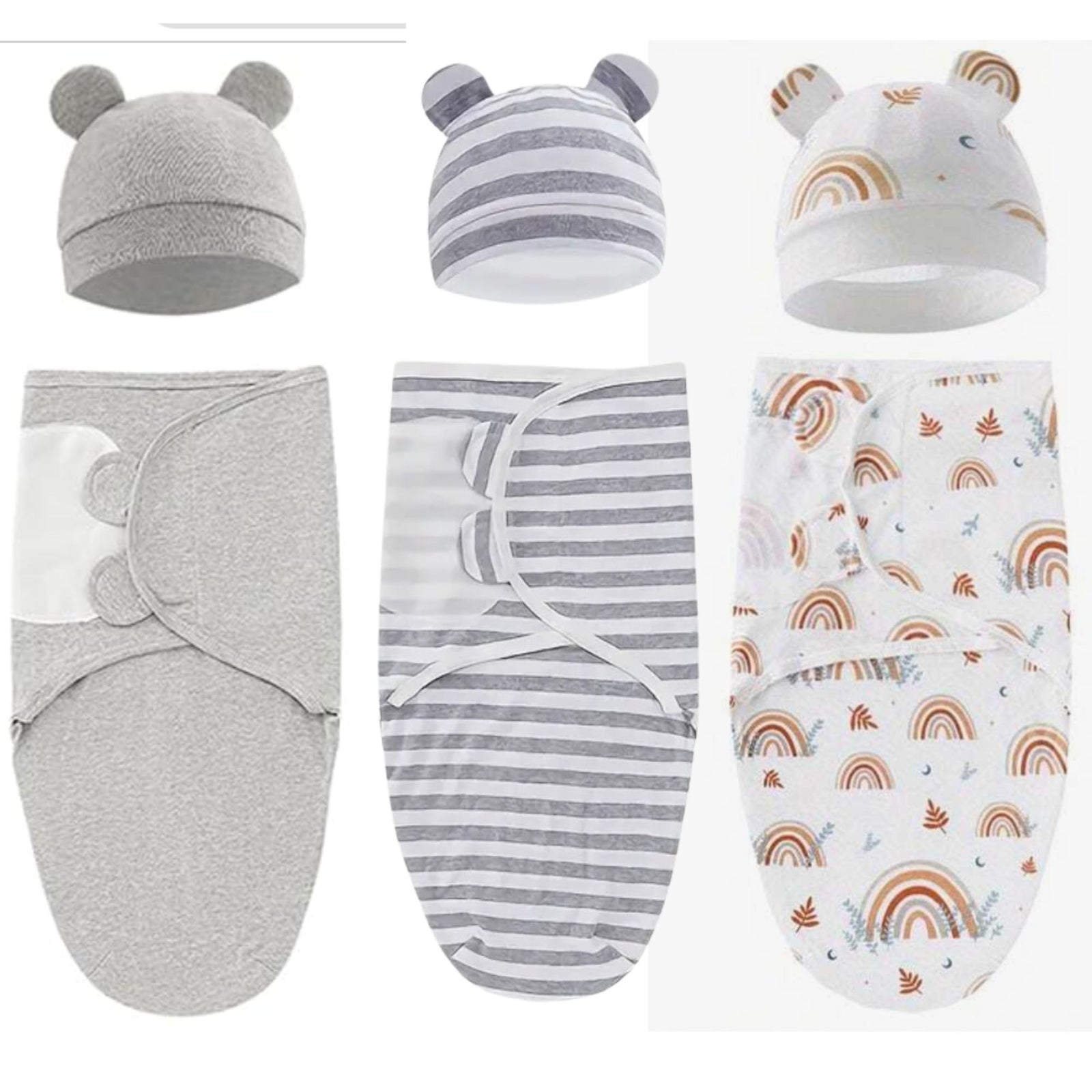 3 Pack Soothe Baby Swaddle Wrap