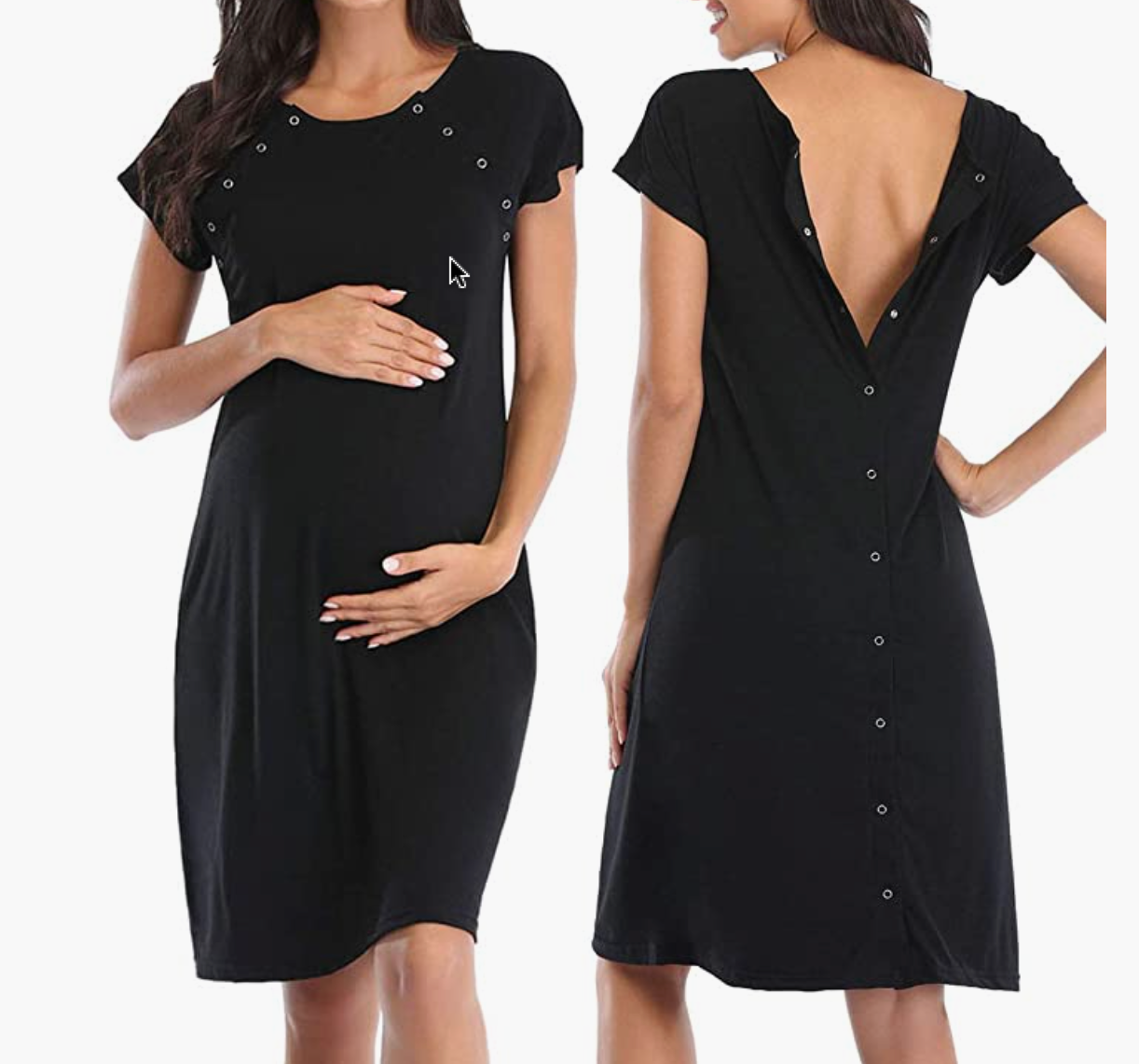 3 in 1 Nursing Dress Maternity Nightgown Labor/Delivery